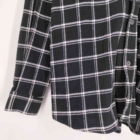 ザラ ZARA サッカー チェックレギュラーカラーシャツ メンズ import:XL