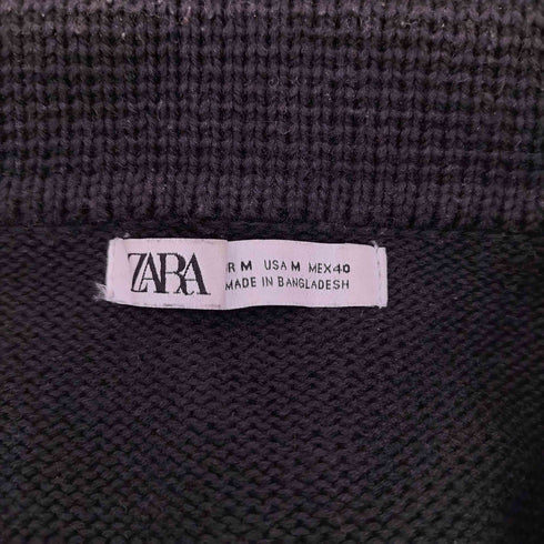 ザラ ZARA コットンニットポロシャツ メンズ M