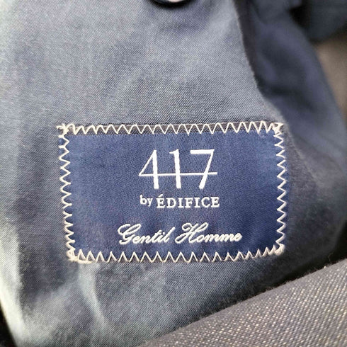 フォーワンセブンバイエディフィス 417 by EDIFICE 背抜き 2Bテーラードジャケット&センタープレススラックス セットアップ メンズ 上下L
