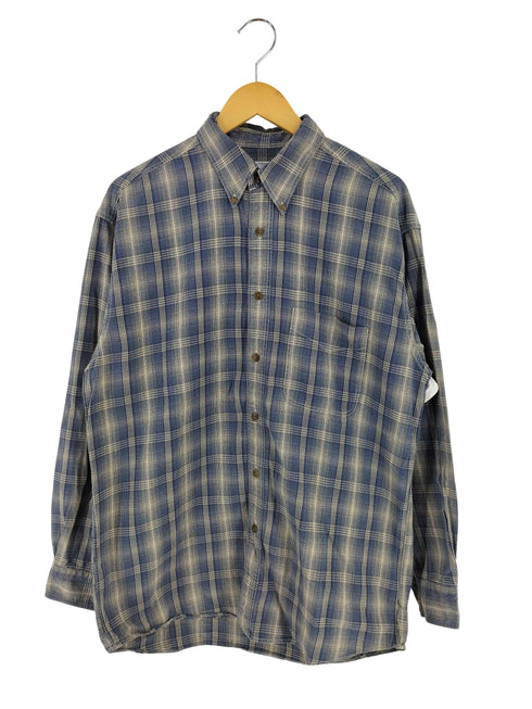 St Michael MARKS AND SPENCER チェック コットン ボタンダウンシャツ メンズ import:M