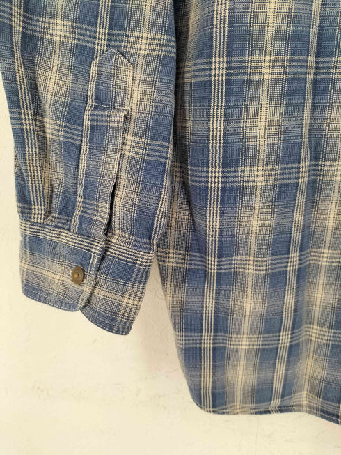 St Michael MARKS AND SPENCER チェック コットン ボタンダウンシャツ メンズ import:M