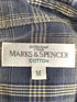 St Michael MARKS AND SPENCER チェック コットン ボタンダウンシャツ メンズ import:M