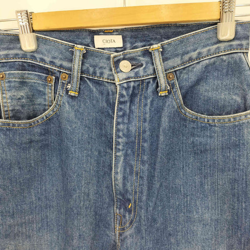 シオタ CIOTA スビンコットン13.5ozハイウエストデニムパンツ  レディース  28