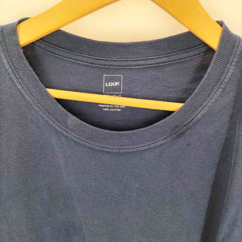 ルックスタジオ LQQK STUDIO 19SS THE OPTICAL L/S TEE USA製 袖 ロゴプリント オーバーサイズ ロンT カットソー メンズ import:XL