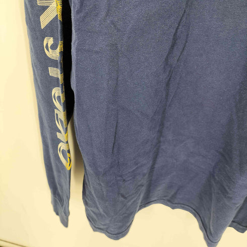 ルックスタジオ LQQK STUDIO 19SS THE OPTICAL L/S TEE USA製 袖 ロゴプリント オーバーサイズ ロンT カットソー メンズ import:XL