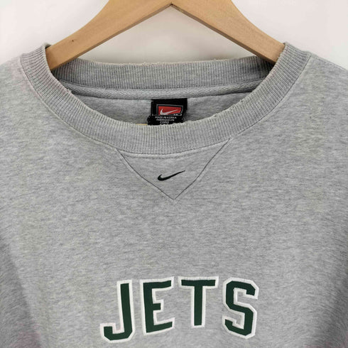 ナイキ NIKE 90S チームタグ 韓国製 フットボール チーム スウッシュ ロゴ 刺繍 Vガゼット プルオーバー スウェット トレーナー メンズ import:XL