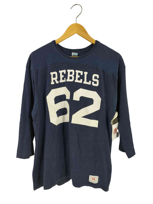 チャンピオン Champion 70-80s USA製 バータグ後期 62ナンバリング 七分袖 フットボールTシャツ メンズ import:XL