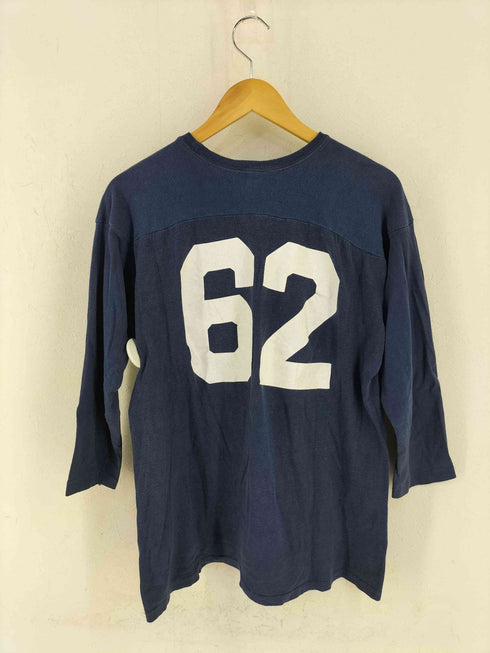 チャンピオン Champion 70-80s USA製 バータグ後期 62ナンバリング 七分袖 フットボールTシャツ メンズ import:XL