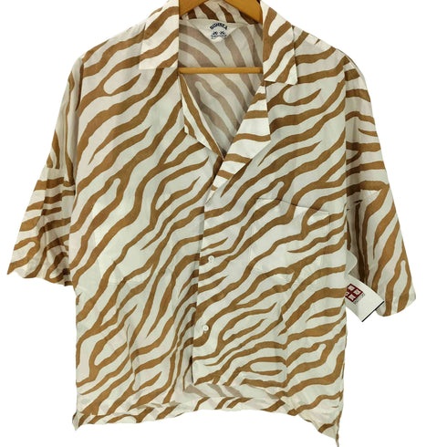 サンシー SUNSEA 18SS ZEBRA FRIED SHRIMP SHIRT ゼブラ フライド シュリンプ シャツ メンズ JPN:3