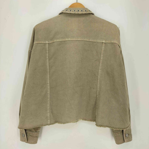 ザラ ZARA スタッズ デニム トラッカージャケット レディース import:L