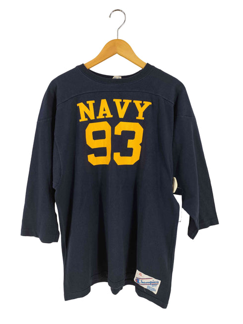 チャンピオン Champion 80s USA製 トリコタグ 93ナンバリング フットボールTシャツ 七分袖 メンズ import:XL