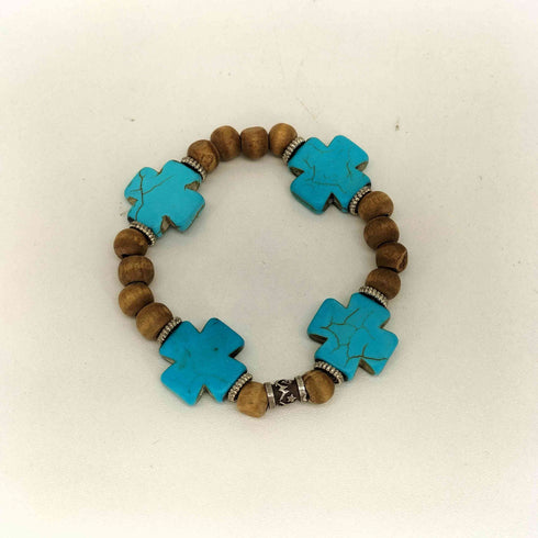 Marylin of Mars Cross Bracelet ターコイズ クロス ブレスレット メンズ