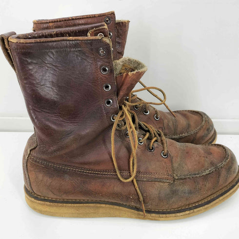 レッドウィング RED WING 50-60S 刺繍犬タグ Irish Setter Sport Boot アイリッシュ セッター 877 スクエア ステッチ ロング ワーク ブーツ メンズ US:10