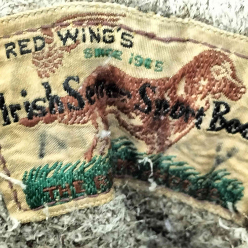 レッドウィング RED WING 50-60S 刺繍犬タグ Irish Setter Sport Boot アイリッシュ セッター 877 スクエア ステッチ ロング ワーク ブーツ メンズ US:10