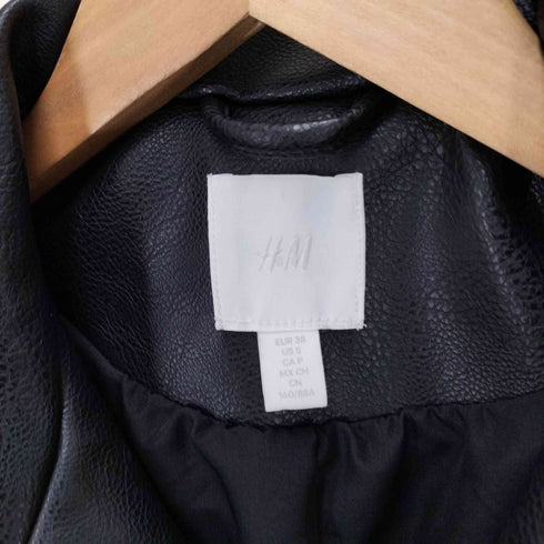 エイチアンドエム H&M フェイクレザーダブルライダースジャケット レディース JPN:S