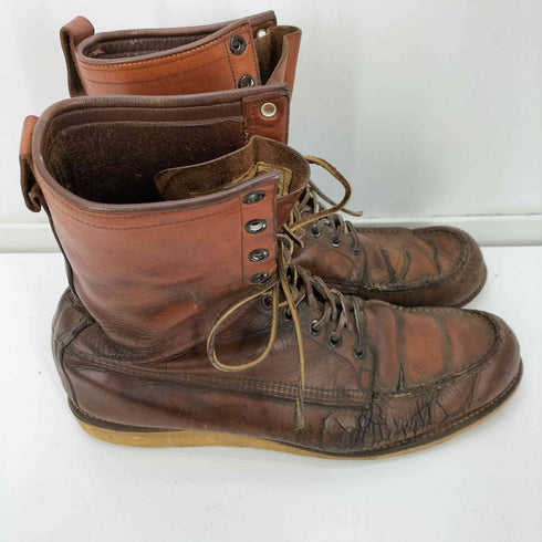 レッドウィング RED WING 60-70S 白 四角犬タグ 生産国表記なし Irish Setter Sport Boot アイリッシュ セッター 877 スクエア ステッチ ロング ワーク ブーツ メンズ 13