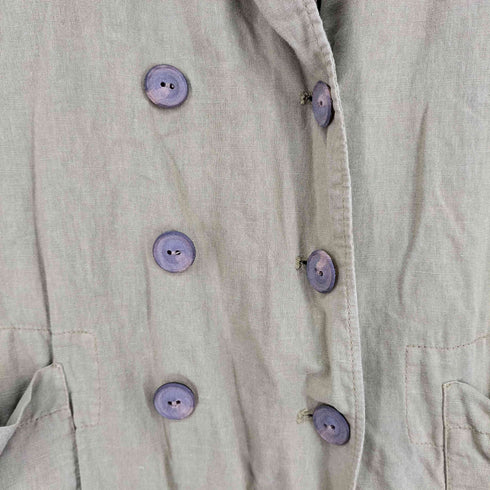 ザラ ZARA リネンコットン混チェスターコート レディース import:S
