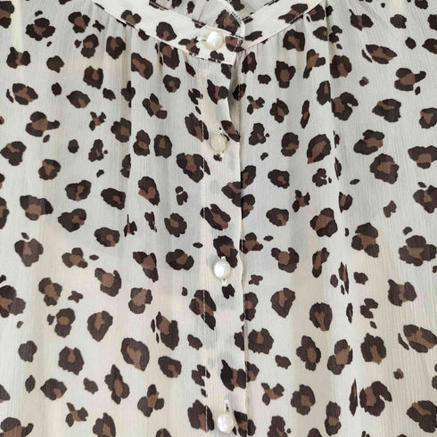 ヘザー Heather レオパード柄シアーシャツワンピース レディース FREE