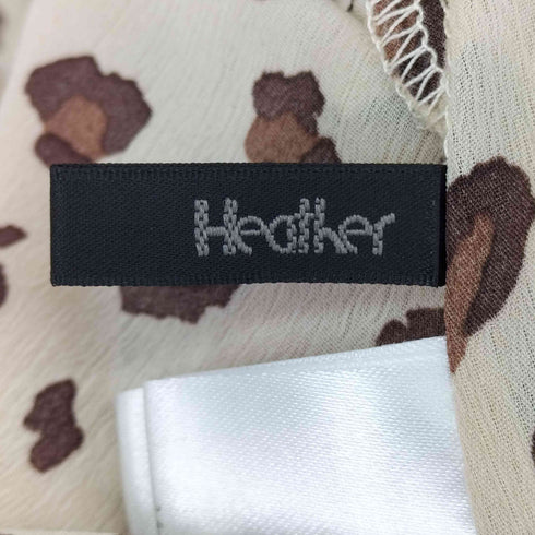 ヘザー Heather レオパード柄シアーシャツワンピース レディース FREE