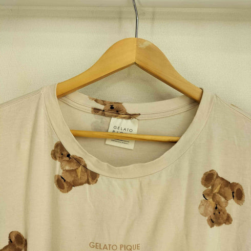 ジェラートピケ gelato pique ジェラートベア柄 Tシャツ レディース ONE SIZE