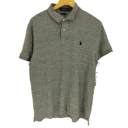 ポロラルフローレン POLO RALPH LAUREN CUSTOM SLIM FIT ポニー刺繍 コットン S/S ポロシャツ メンズ import:L