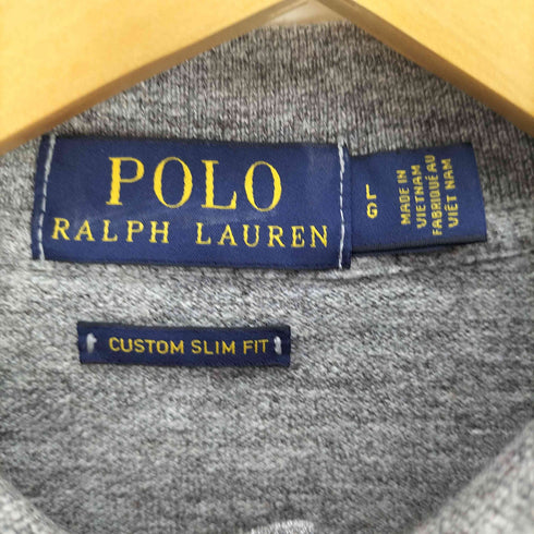 ポロラルフローレン POLO RALPH LAUREN CUSTOM SLIM FIT ポニー刺繍 コットン S/S ポロシャツ メンズ import:L