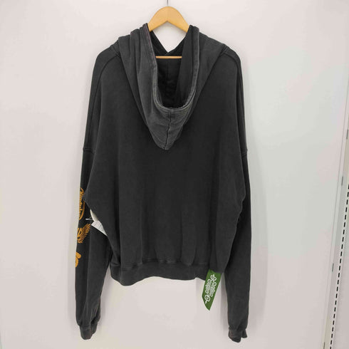 ザラ ZARA PRINTED HOODIE ピグメント加工 パーカー メンズ import:L