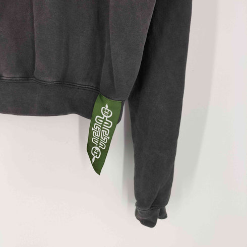 ザラ ZARA PRINTED HOODIE ピグメント加工 パーカー メンズ import:L