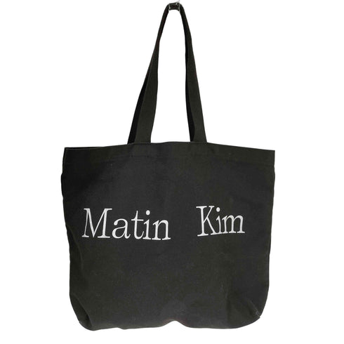 Matin Kim マーティン キム 22AW LOGO ECO BAG ロゴ エコ キャンバス トート バック レディース