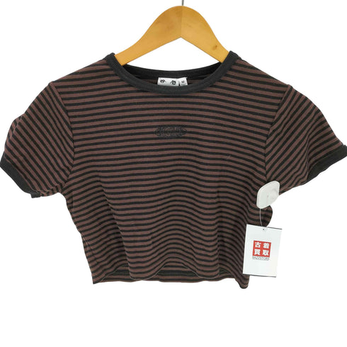 エックスガール X-girl 25SS OUTLINE OVAL LOGO S/S TOP ボーダー レディース JPN:M