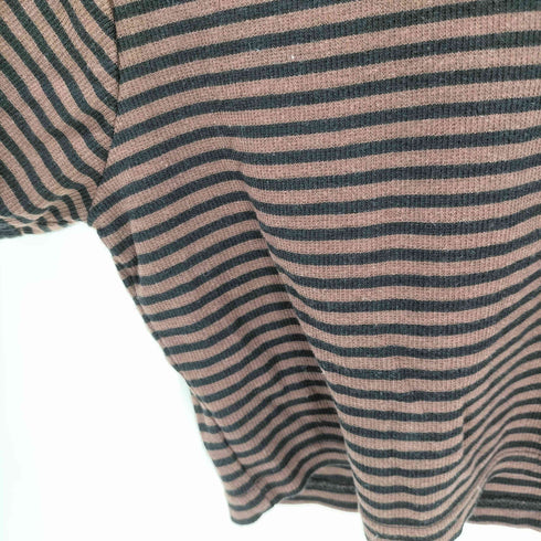 エックスガール X-girl 25SS OUTLINE OVAL LOGO S/S TOP ボーダー レディース JPN:M