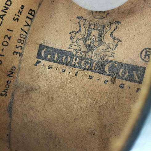ジョージコックス GEORGE COX 3588/VIB GIBSON SKIPTON スキップトン ブラックホワイトインターレース Dカン ラバーソール シューズ レディース UK:3