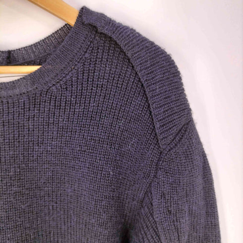 メゾンミハラヤスヒロ Maison MIHARA YASUHIRO エルボーパッチ 背面切り替え アルパカ ウール アシンメトリー ニット メンズ JPN:46