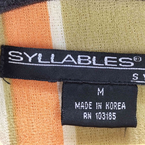 SYLLABLES ストライプオープンカラーS/S シャツ メンズ JPN:M
