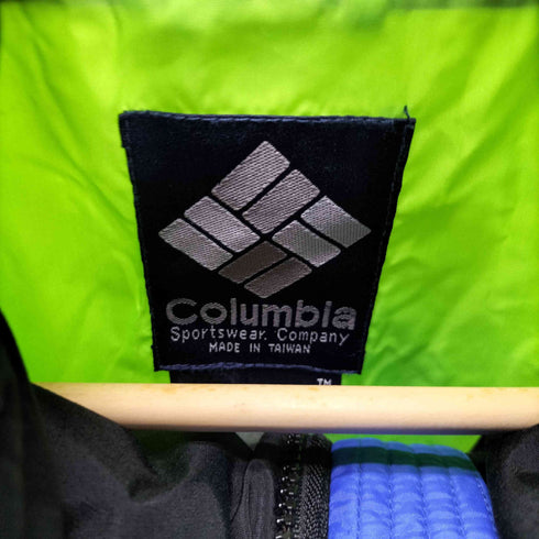 コロンビア Columbia 90S Vamoose RADIAL SLEEVE ラバー ロゴ パッカブルフード マルチジップ ポケット スイッチングカラー マウンテン パーカー ジャケット メンズ import:M