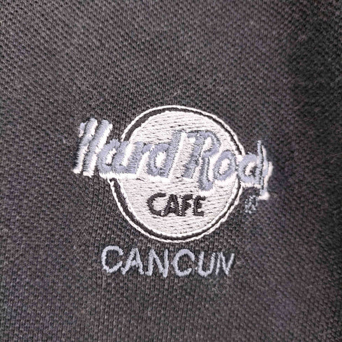 ハードロックカフェ Hard Rock Cafe 90S メキシコ製 ロゴ刺繍 鹿の子 ポロシャツ メンズ import:XL