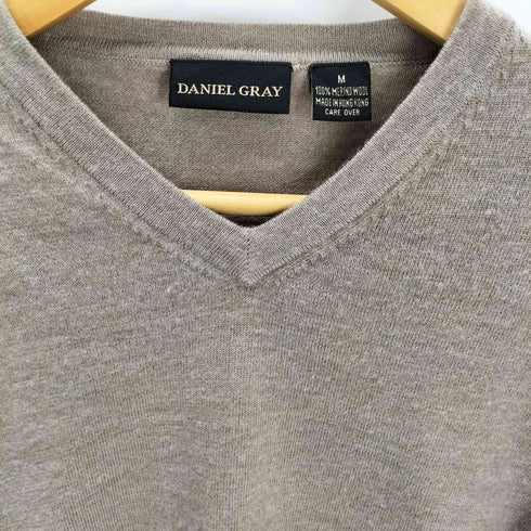 90S DANIEL GRAY MERINO WOOL メリノウール Vネック ニット セーター メンズ import:M