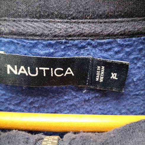 ノーティカ NAUTICA ロゴ 刺繍 ハーフジップ コットン ポリ スウェット メンズ import:XL