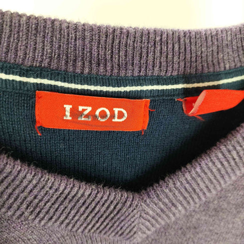 アイゾッド IZOD ロゴ 刺繍 Vネック コットン ニット セーター メンズ import:L
