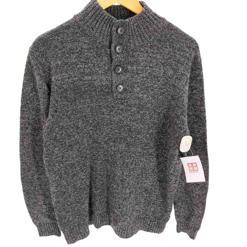 オールドネイビー OLD NAVY メランジ ハーフボタン ポリ ウール アクリル タートルネック ニット セーター メンズ import:L
