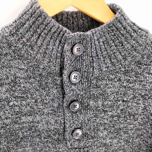 オールドネイビー OLD NAVY メランジ ハーフボタン ポリ ウール アクリル タートルネック ニット セーター メンズ import:L
