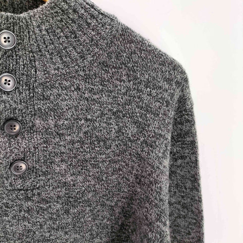 オールドネイビー OLD NAVY メランジ ハーフボタン ポリ ウール アクリル タートルネック ニット セーター メンズ import:L