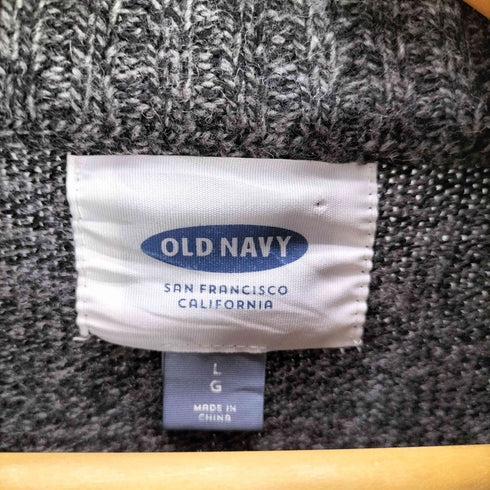オールドネイビー OLD NAVY メランジ ハーフボタン ポリ ウール アクリル タートルネック ニット セーター メンズ import:L