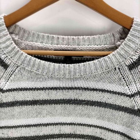 バナナリパブリック BANANA REPUBLIC ボーダー コットン アクリル ラグランスリーブ ローゲージ ニット セーター メンズ import:L