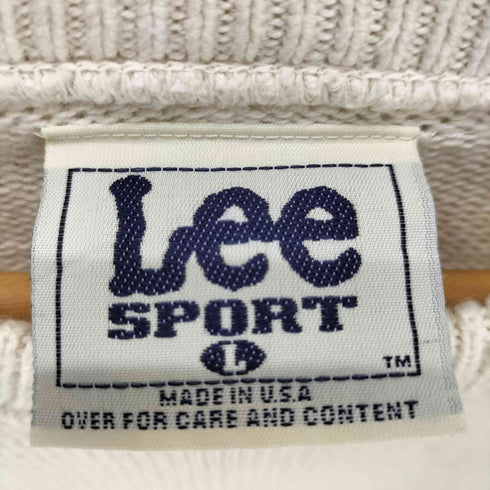 リー Lee 90S SPORT USA製 TENNESSEE UNIVERSITY エンブレム ロゴ 刺繍 鍵編み 切替 コットン ニット セーター メンズ import:L