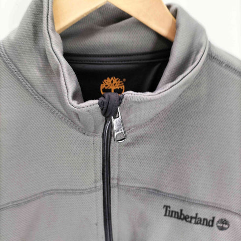 ティンバーランド Timberland ロゴ 刺繍 ハーフジップ ポリ スウェット メンズ import:L