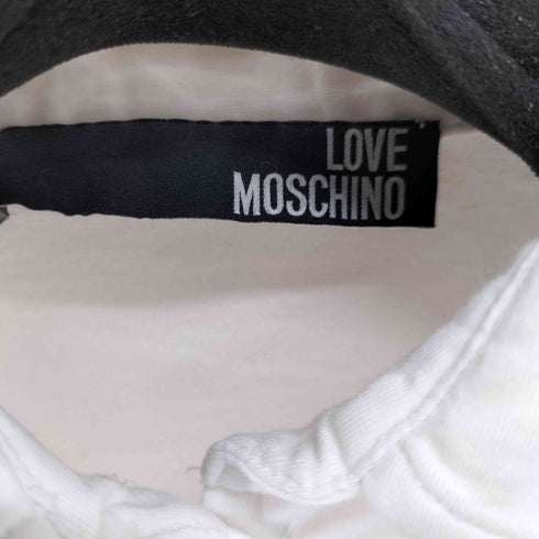 モスキーノ MOSCHINO LOVE ラインストーン ポロシャツ レディース EUR:38