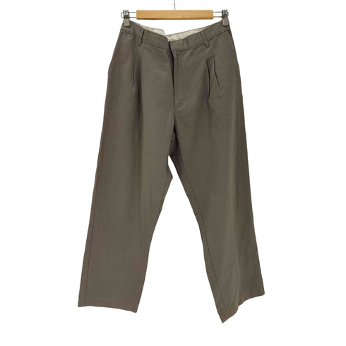 DENNIS USA製 65/35 ポリ コットン 2タック ワーク パンツ ロゴピスタグ メンズ M34