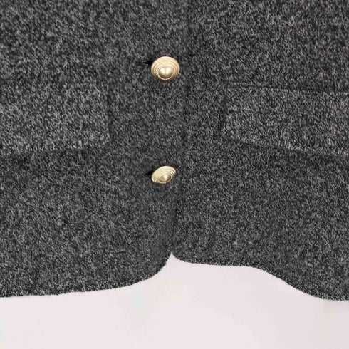 ザラ ZARA 金ボタン ウールニットジャケット レディース import:L