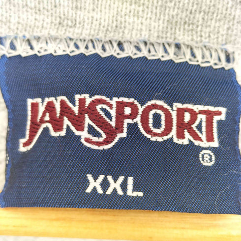ジャンスポーツ JanSport 90s 紺タグ ワッペン刺繍 クルーネックスウェット メンズ import:XXL
